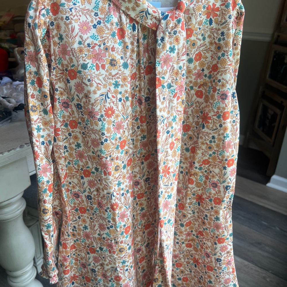 Madewell B Kids Floral Gilly Retro 70s Dress Sz 6